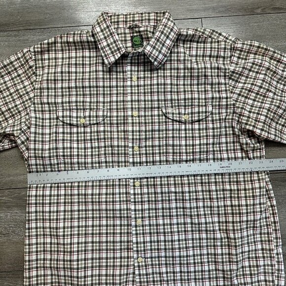 Timberland Shirt Mens Size XL Button Up  Short Sleeve Plaid - Picture 5 of 6